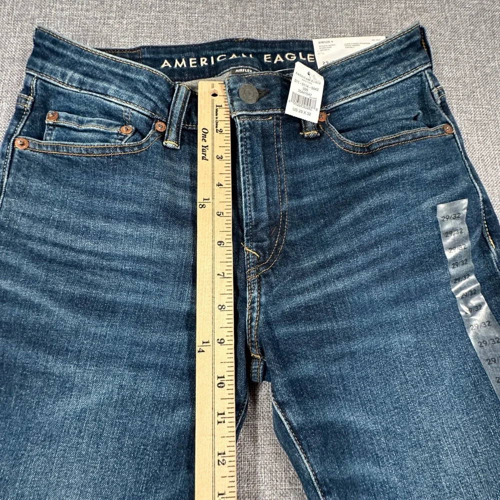 American Eagle Athletic Skinny Jeans Mens 29x32 Dark Blue Airflex Storm Dark NEW